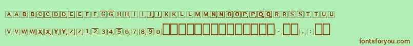 Scrabbles Font – Brown Fonts on Green Background