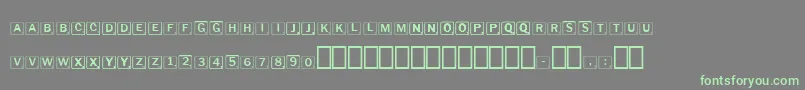 Scrabbles Font – Green Fonts on Gray Background