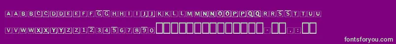 Scrabbles Font – Green Fonts on Purple Background