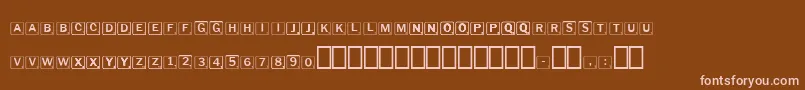 Scrabbles Font – Pink Fonts on Brown Background