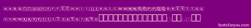 Scrabbles Font – Pink Fonts on Purple Background