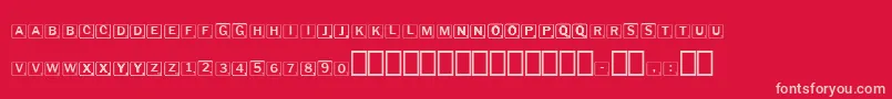 Scrabbles Font – Pink Fonts on Red Background