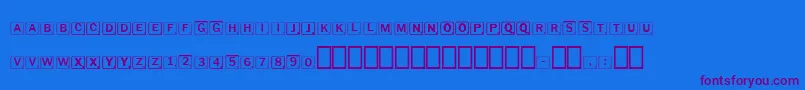 Scrabbles Font – Purple Fonts on Blue Background