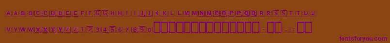 Шрифт Scrabbles – фиолетовые шрифты на коричневом фоне