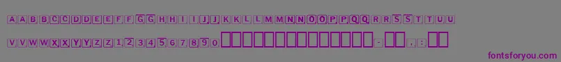 Шрифт Scrabbles – фиолетовые шрифты на сером фоне