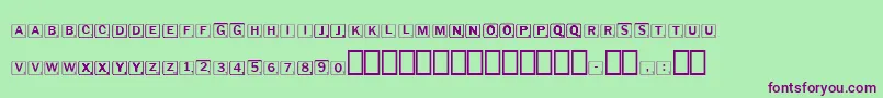 Scrabbles Font – Purple Fonts on Green Background