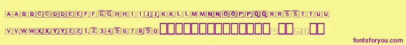 Scrabbles Font – Purple Fonts on Yellow Background