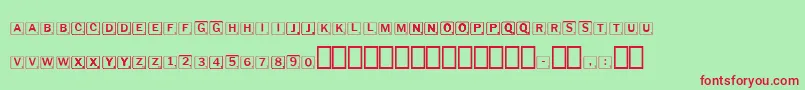 Scrabbles Font – Red Fonts on Green Background