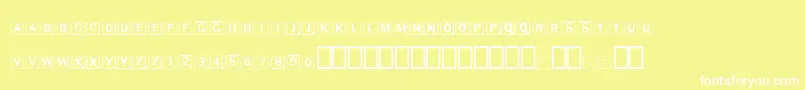 Scrabbles Font – White Fonts on Yellow Background