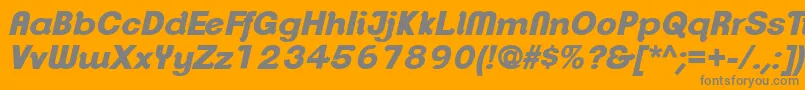 フォントClementepdapHeavyitalic – オレンジの背景に灰色の文字