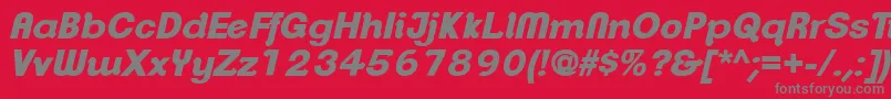 ClementepdapHeavyitalic Font – Gray Fonts on Red Background