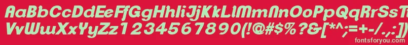 ClementepdapHeavyitalic Font – Green Fonts on Red Background