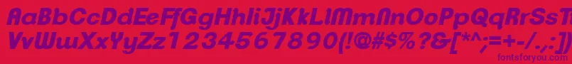 ClementepdapHeavyitalic Font – Purple Fonts on Red Background