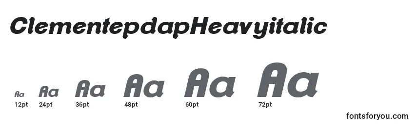 ClementepdapHeavyitalic Font Sizes