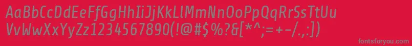 ShareItalic Font – Gray Fonts on Red Background