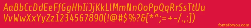 ShareItalic Font – Orange Fonts on Red Background