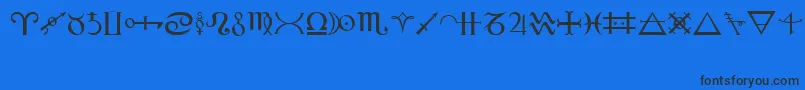 Alchemy Font – Black Fonts on Blue Background