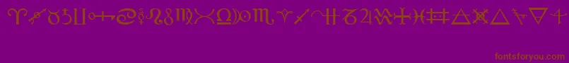 Alchemy Font – Brown Fonts on Purple Background