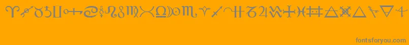 Alchemy Font – Gray Fonts on Orange Background