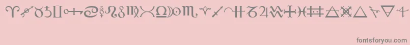 フォントAlchemy – ピンクの背景に灰色の文字
