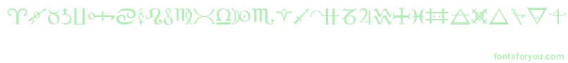 Alchemy Font – Green Fonts on White Background