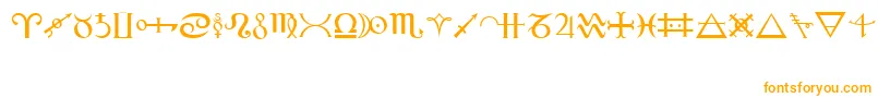 Alchemy Font – Orange Fonts on White Background