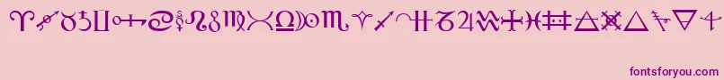 Alchemy Font – Purple Fonts on Pink Background