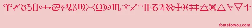 Alchemy Font – Red Fonts on Pink Background