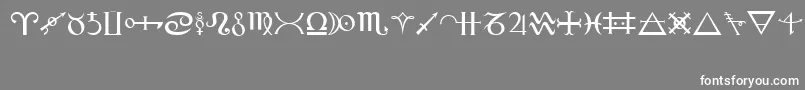 Alchemy Font – White Fonts on Gray Background