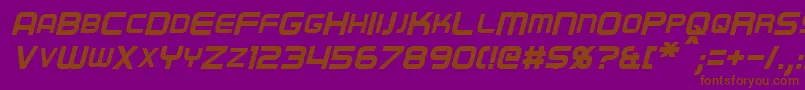 RegenItalic Font – Brown Fonts on Purple Background