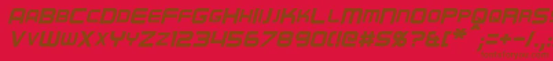 RegenItalic Font – Brown Fonts on Red Background
