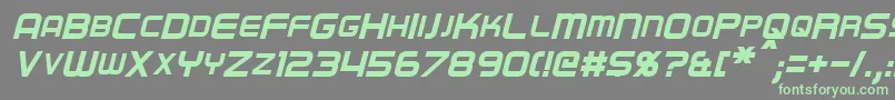 RegenItalic Font – Green Fonts on Gray Background