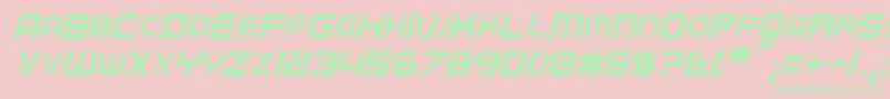 RegenItalic Font – Green Fonts on Pink Background