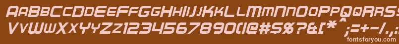 RegenItalic Font – Pink Fonts on Brown Background