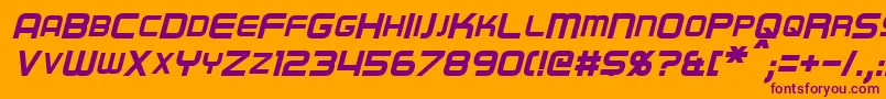 RegenItalic Font – Purple Fonts on Orange Background