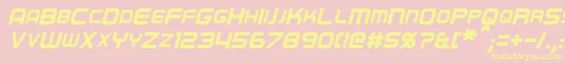RegenItalic Font – Yellow Fonts on Pink Background