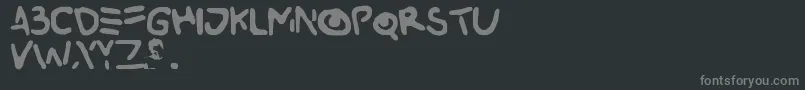 Buried Font – Gray Fonts on Black Background