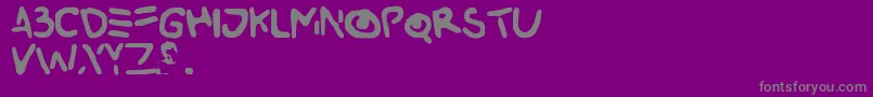 Buried Font – Gray Fonts on Purple Background