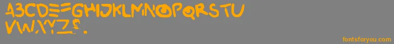 Buried Font – Orange Fonts on Gray Background