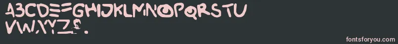 Buried Font – Pink Fonts on Black Background