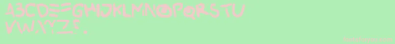 Шрифт Buried – розовые шрифты на зелёном фоне