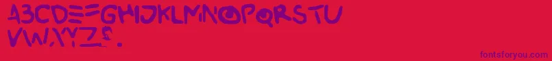 Шрифт Buried – фиолетовые шрифты на красном фоне