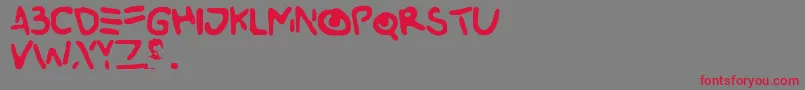 Buried Font – Red Fonts on Gray Background