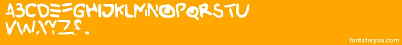 Buried Font – White Fonts on Orange Background