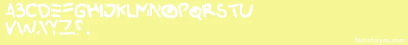 Buried Font – White Fonts on Yellow Background