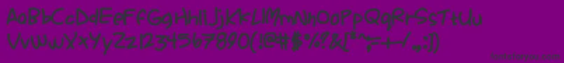Ackident-fontti – mustat fontit violetilla taustalla
