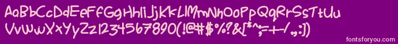 Ackident-Schriftart – Rosa Schriften auf violettem Hintergrund