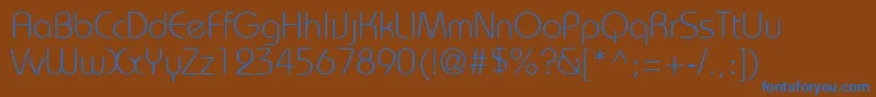Шрифт BrieLight – синие шрифты на коричневом фоне
