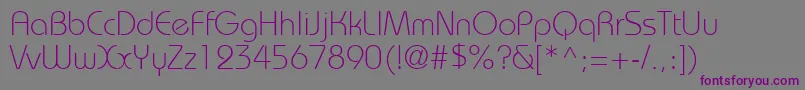 Шрифт BrieLight – фиолетовые шрифты на сером фоне