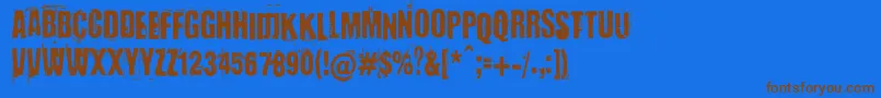 BaronKuffner Font – Brown Fonts on Blue Background